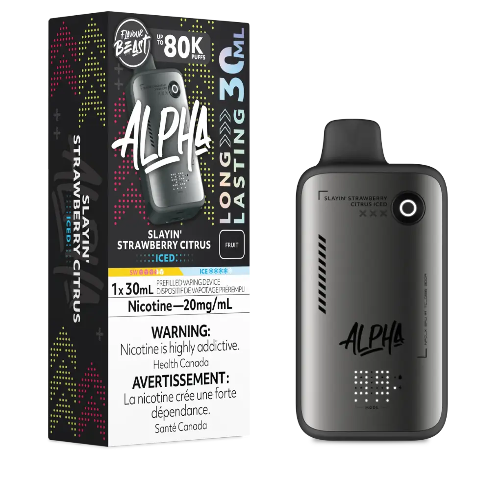 FLAVOUR BEAST ALPHA 80K (30ML) - Slayin' Strawberry Citrus Iced