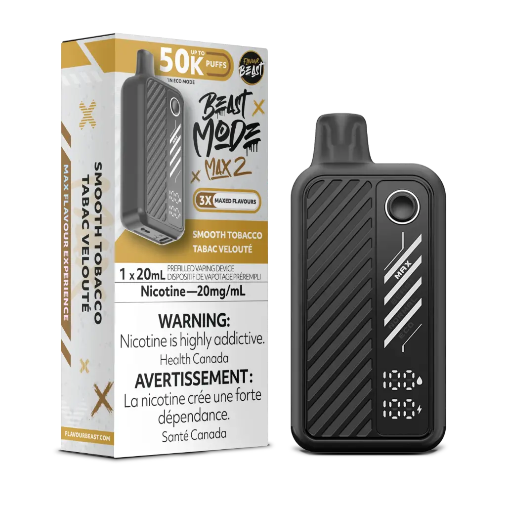 FLAVOUR BEAST BEAST MODE MAX 2 50K (20ML) - Smooth Tobacco