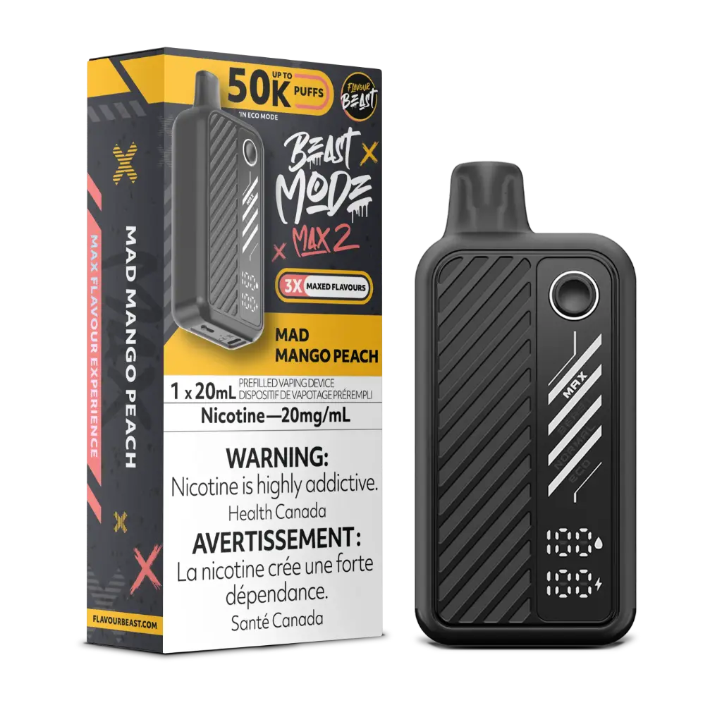 FLAVOUR BEAST BEAST MODE MAX 2 50K (20ML) - Mad Mango Peach