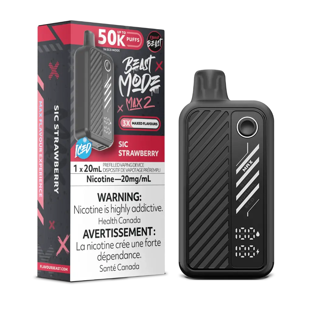 FLAVOUR BEAST BEAST MODE MAX 2 50K (20ML) - Sic Strawberry