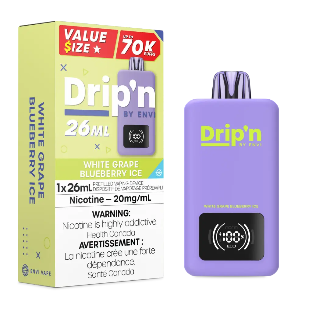 DRIP'N 70K (26ML) - White Grape Blueberry Ice