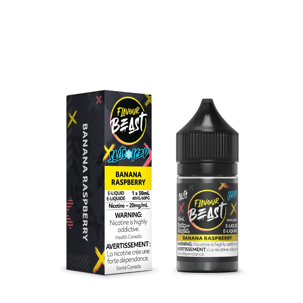 Flavour Beast E-Liquid- 30ML - Banana Raspberry Iced