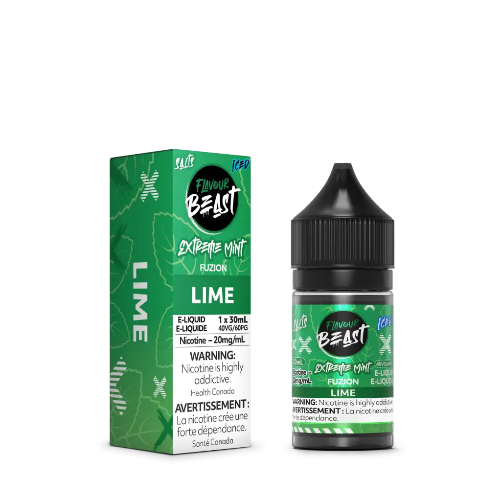 Flavour Beast Fuzion E-Liquid- 30ML - Extreme Mint Fuzion Lime ICED