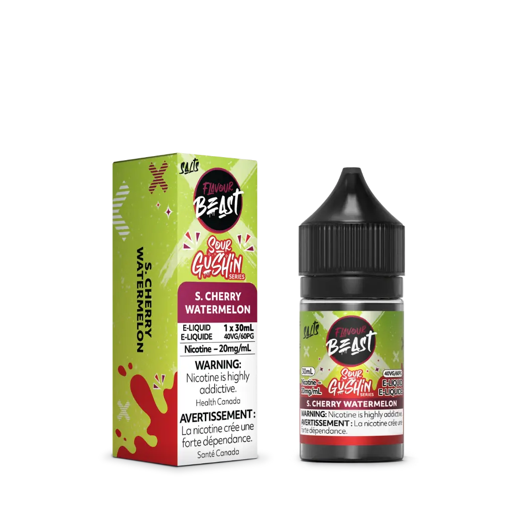 Flavour Beast Gushin & Sour Gushin E-Liquid- 30ML - S. Cherry Watermelon