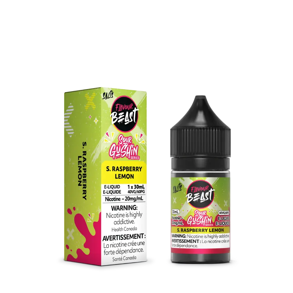 Flavour Beast Gushin & Sour Gushin E-Liquid- 30ML - S. Raspberry Lemon
