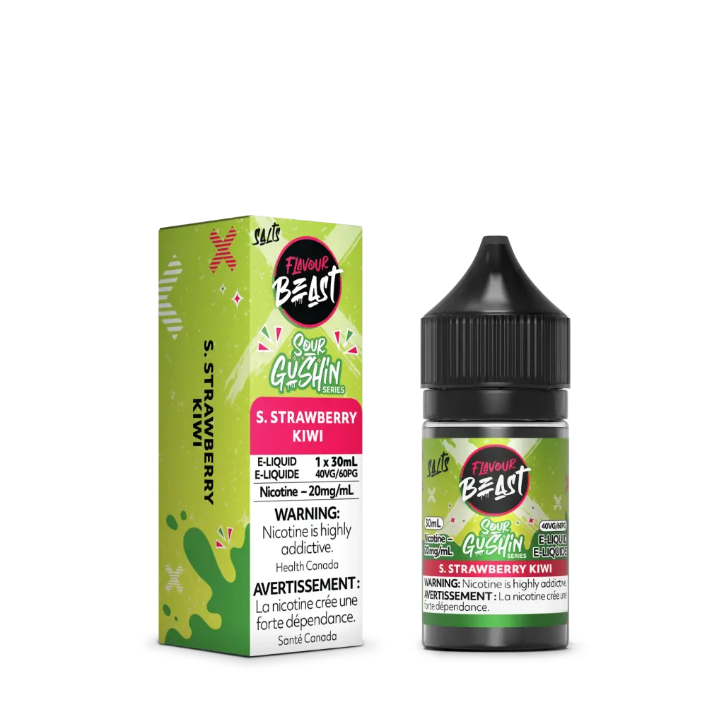 Flavour Beast Gushin & Sour Gushin E-Liquid- 30ML - S. Strawberry Kiwi