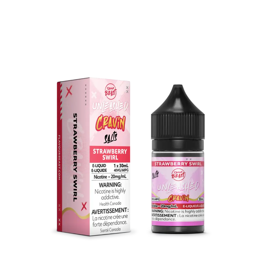 Flavour Beast Unleashed E-Liquid- 30ML - Strawberry Swirl