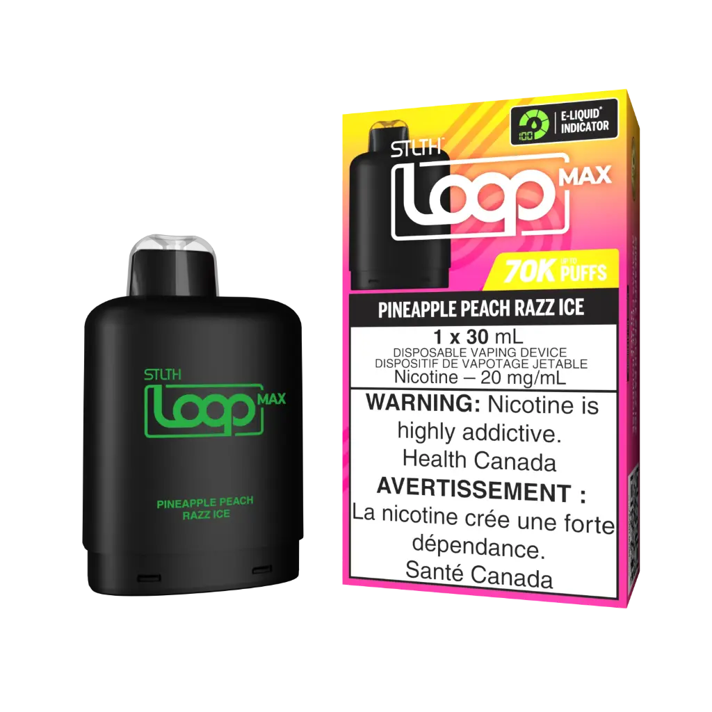 STLTH LOOP MAX Replacement Pod 30mL - PINEAPPLE PEACH RAZZ ICE