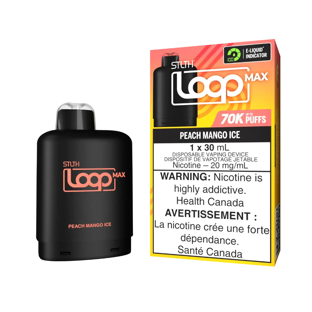 STLTH LOOP MAX Replacement Pod 30mL - PEACH MANGO ICE