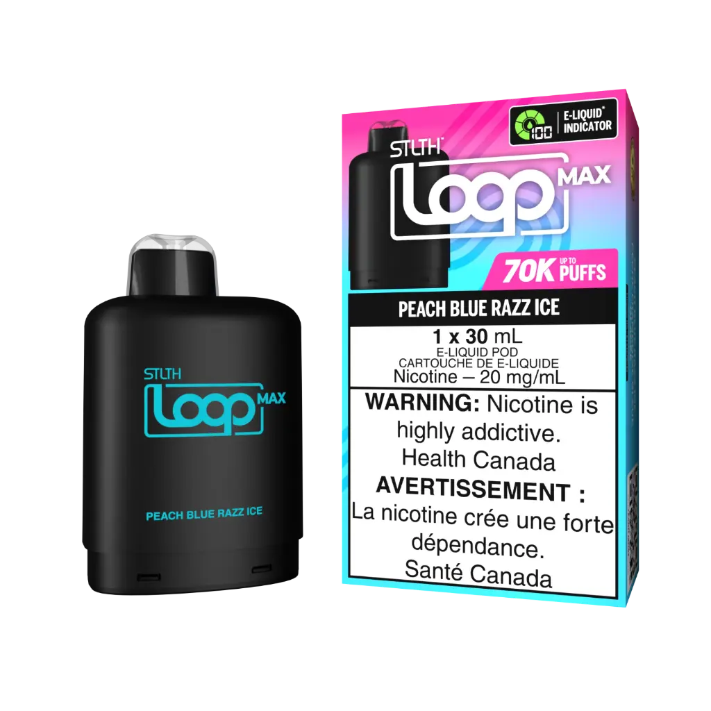 STLTH LOOP MAX Replacement Pod 30mL - PEACH BLUE RAZZ ICE