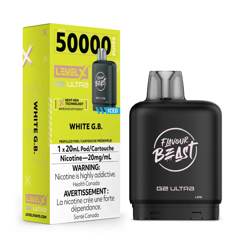 Flavour Beast G2 Ultra 50K POD (20ML) - White G.B. Iced