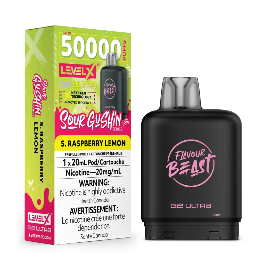 Flavour Beast G2 Ultra 50K POD (20ML) - Sour Gushin Raspberry Lemon