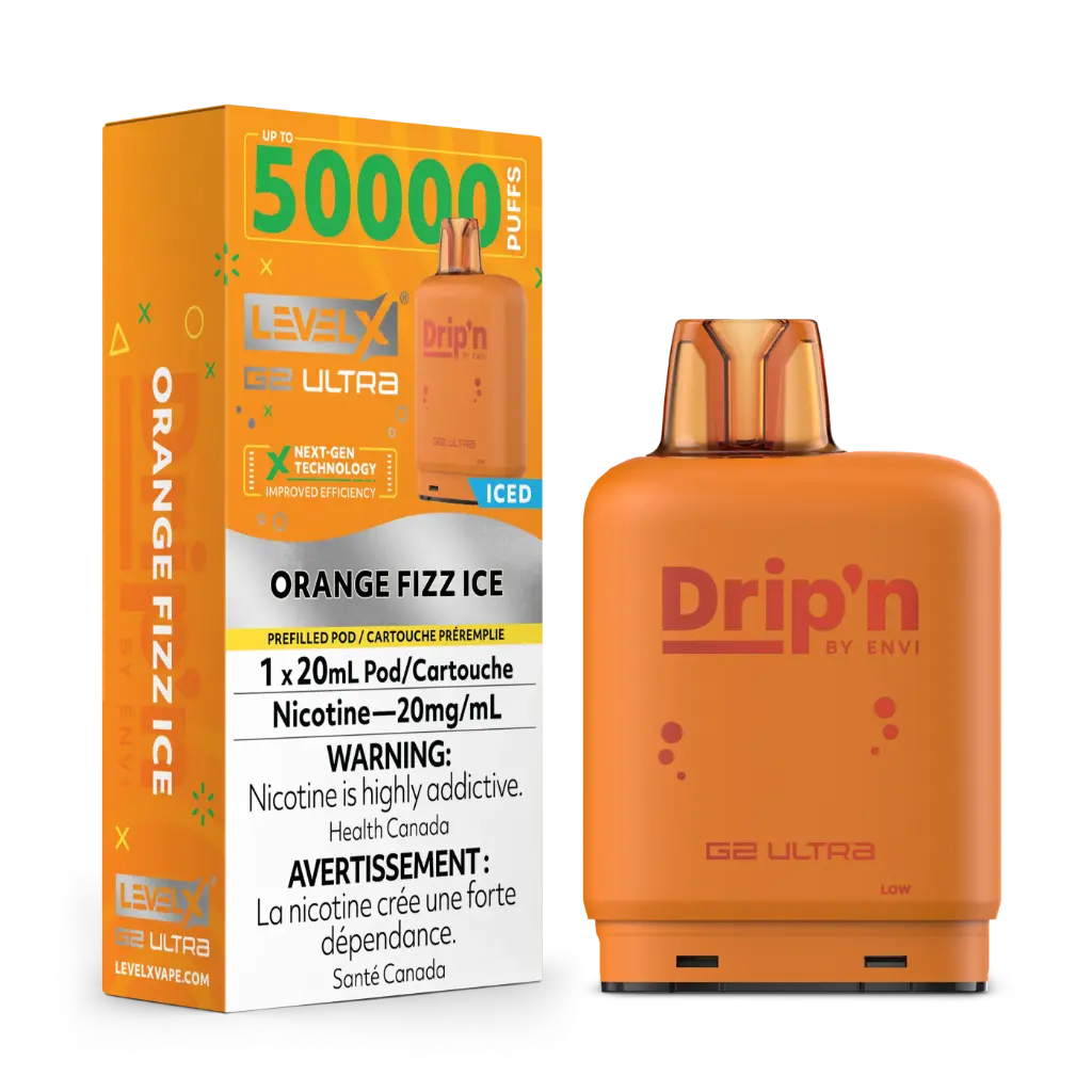 Flavour Beast DRIP'N G2 Ultra 50K POD (20ML) - Orange Fizz Ice