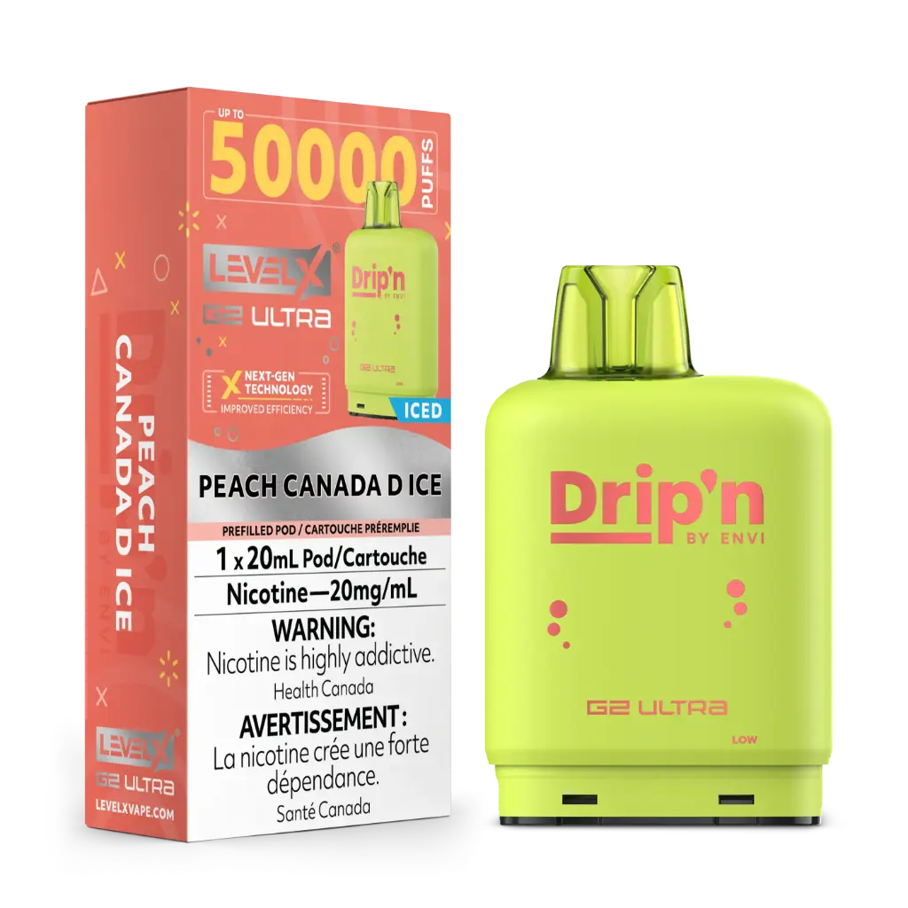 Flavour Beast DRIP'N G2 Ultra 50K POD (20ML) - Peach Canada D Ice