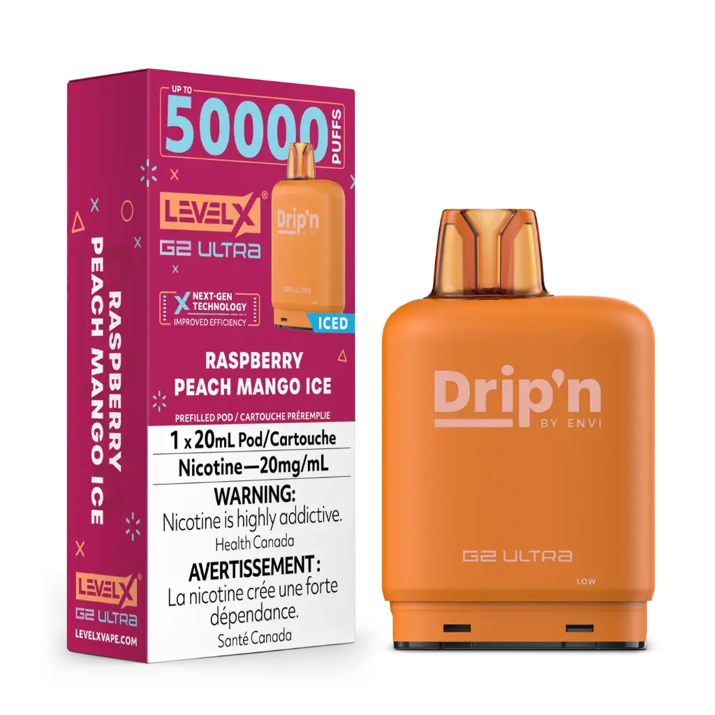 Flavour Beast DRIP'N G2 Ultra 50K POD (20ML) - Raspberry Peach Mango Ice