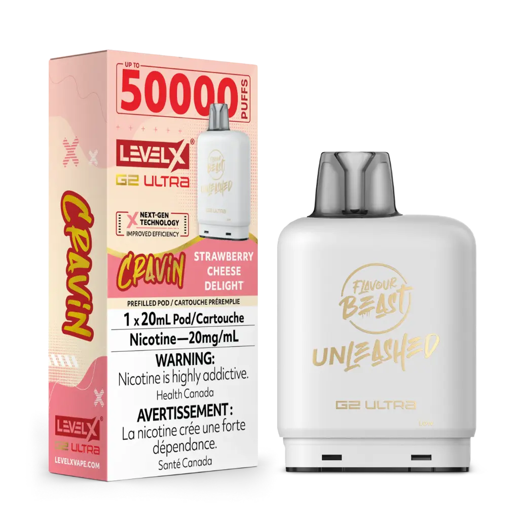 Flavour Beast UNLEASHED G2 Ultra 50K POD (20ML) - Cravin' Strawberry Cheese Delight