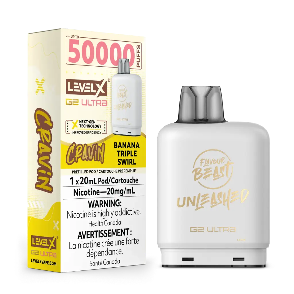 Flavour Beast UNLEASHED G2 Ultra 50K POD (20ML) - Cravin' Banana Triple Swirl